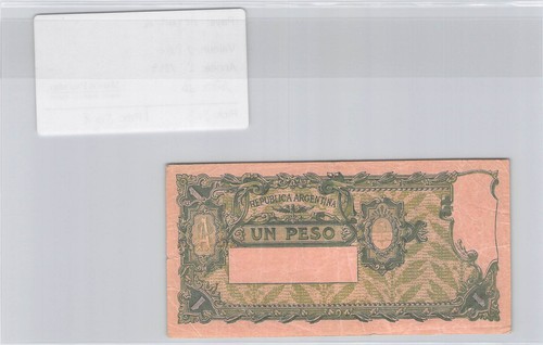 Banknote Argentina - 1 Peso THE / OF 1897 - Serie B - Picture 2 of 2