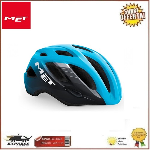 Casco Bici Met Idolo Bicicletta Da Corsa Strada Ciclismo Nero Ciano M  52-59Cm | eBay