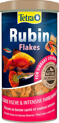 Tetra Rubin Flakes Fischfutter Flocken natürliche Farbverstärker Dose 1 Liter