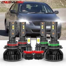 FOR Toyota Corolla 2009 2010 2011 2012 2013 6x LED Headlight Hi/Lo+Fog Light Kit