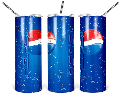 Pepsi Can Multicolor 20 oz Insulated Tumbler Lid Straw New | eBay