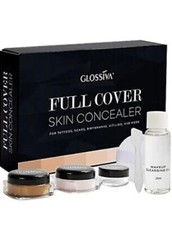 Glossiva Full Cover Skin Concealer - For Tattoos, Scars, Birthmarks, Vitiligo