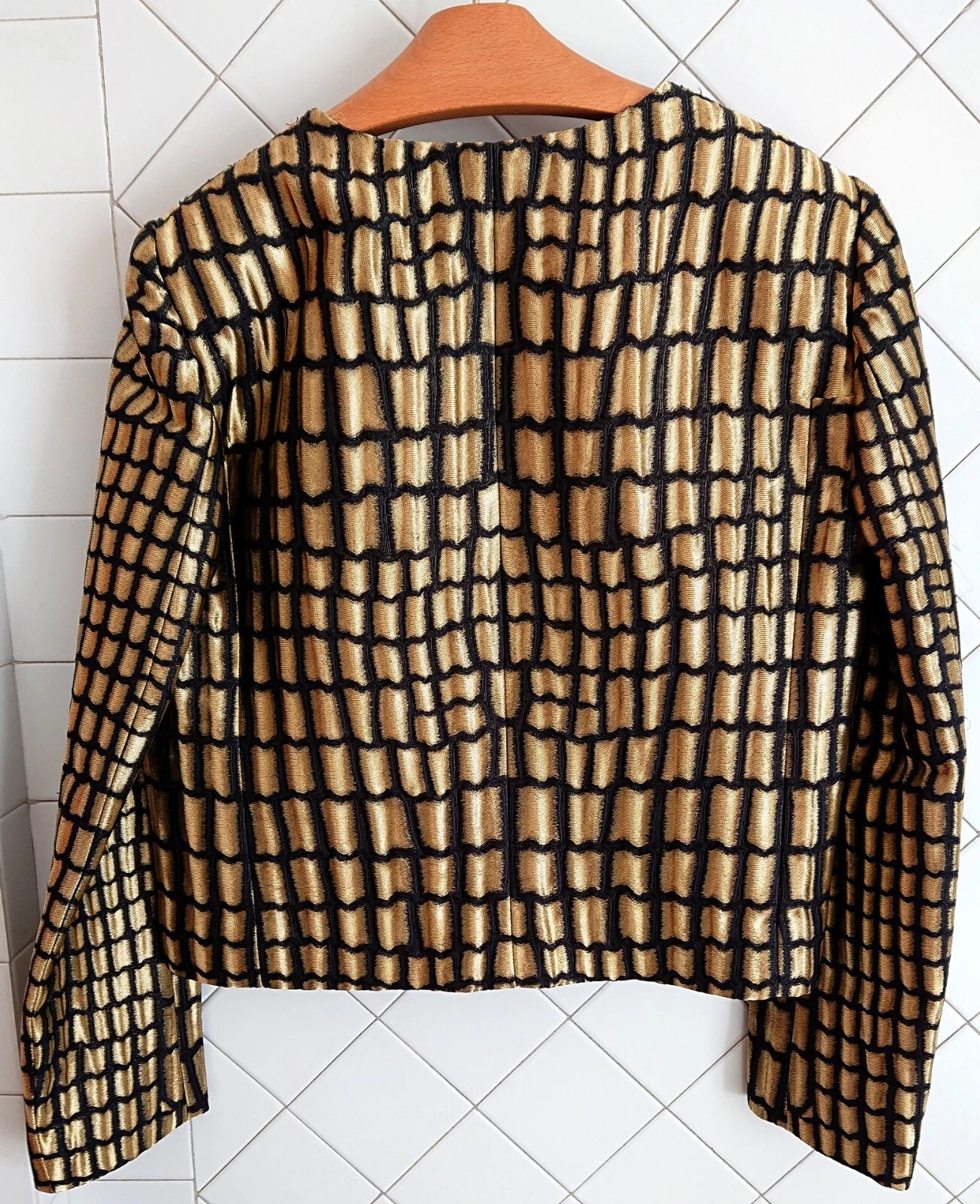 Giacca Gucci donna dorata 286365 (box jacket) taglia 44 (L)