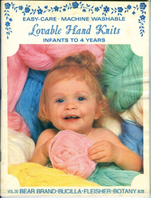 Vintage 1968 LOVABLE HAND KNITS Infants to 4 Years! FLEISHER's Patterns Booklet!