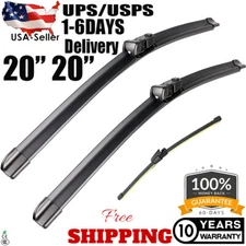 20"+20" Premium Quality All Season Beam Windshield Front Wiper Blades (Set of 2)