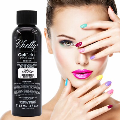Top Coat UV/LED Cured 4.0 fl oz Professional Size Long-Lastin High Cristal Gloss