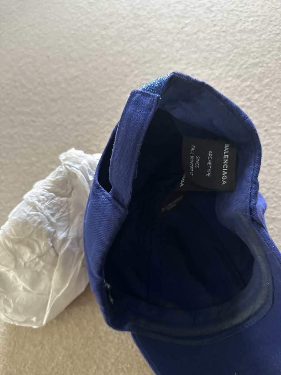 Balenciaga Campaign Hat Bleu Pacifique OS Large | eBay