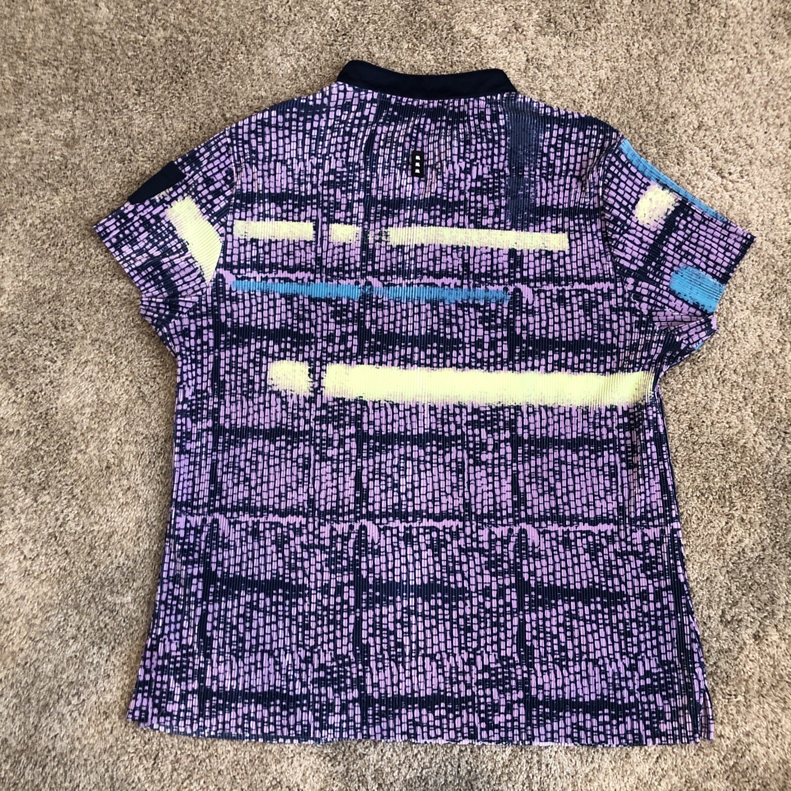 Jamie Sadock Women’s XL Golf Polo Navy Purple Yellow Texture Top eBay