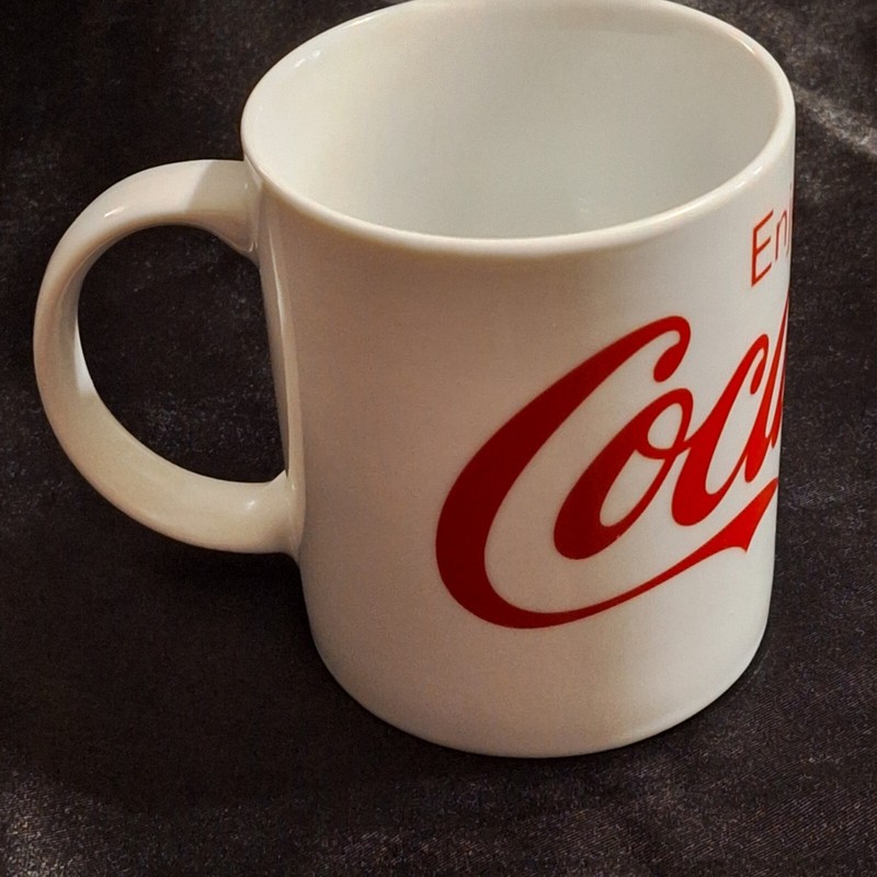 Vintage Coca-Cola Coffee Cup~Mug~Gibson~Red & White