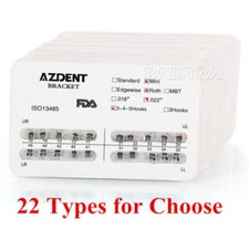 20X AZDENT Dental Orthodontic Brackets Brace Mini Standard Roth/MBT Slot.022 018