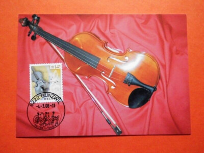 Ak. Ansichtskarten Maximumkarten Schweiz Klassik Musik Violine Mi. Nr. CH 2051 o