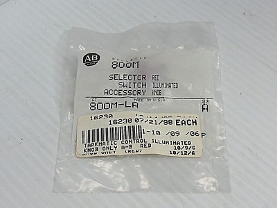 NEW ALLEN BRADLEY RED ILLUMINATED SELECTOR SWITCH KNOB 800M-LA 800MLA SER A