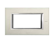 BTICINO AXOLUTE HA4804XC PLACCA RETTANGOLARE 4 MODULI ALLUMINIO SPAZZOLATO