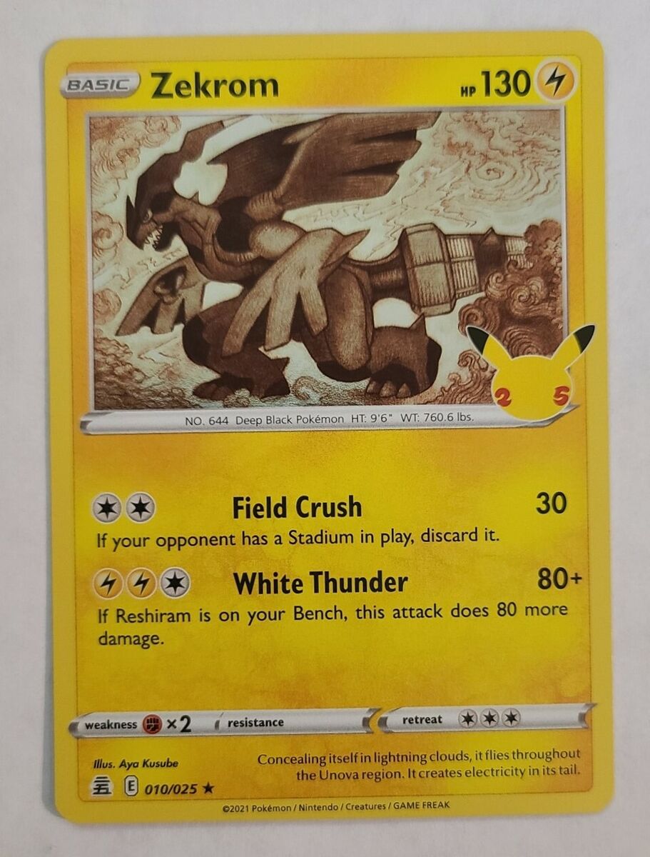 Pokémon ZEKROM 010/025 Holo Rare Celebrations - Near Mint 🍒