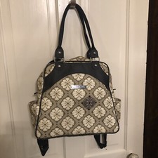 Petunia Pickle Bottom Backpack Roomy Classy Clean Gray Black White