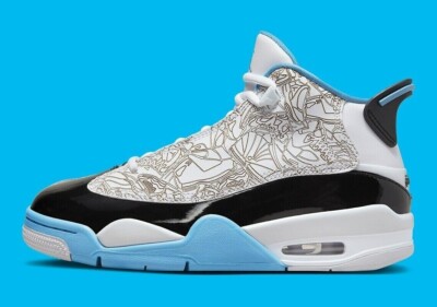 Nike Air Jordan Dub Zero White University Blue Black 311046-114 Size 11.5