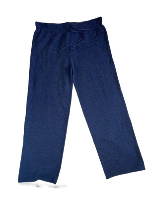 NAMUR 100% Pure Mongolian CASHMERE Plus Size Pants, M, Navy
