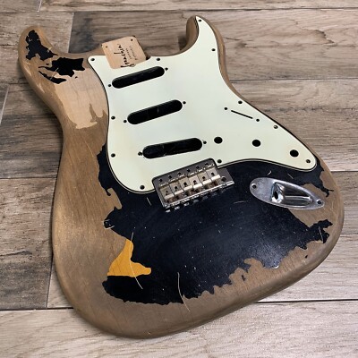 FRANCHIN guitar body John Mayer BLACK1 REPLICA Relic Aged S-Style
