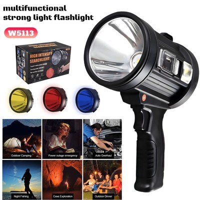 Super Bright 200000LM Led Flashlight Handheld Spot Lights Rechargeable Spotlight