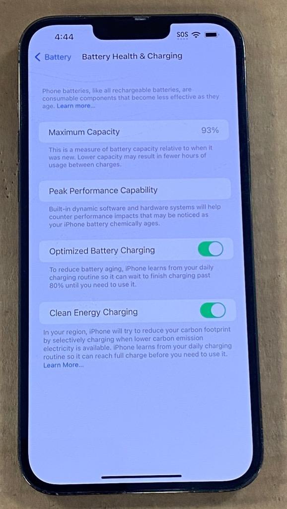 APPLE IPHONE 13 PRO MAX 256GB ALPINE GREEN (AT&T) DAMAGED- USED