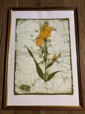 Originale Batik su seta - India XX Secolo Ca.1970 - Firmato