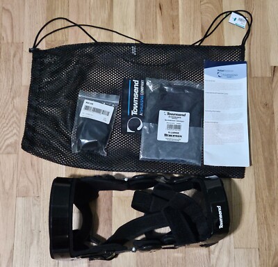Townsend CE Rebel Hinged Knee Brace Black with extension stop kit ...