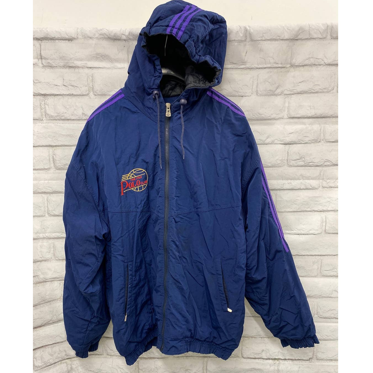 The Fox Polo club Bomber Jacket Navy Blue | eBay