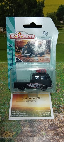 Majorette Art.Nr.: Majorette Vw Premium Cars, Vw T1-Schwarz,Neu In Ovp,Oltimer-image