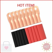 8pcs 4/0 Awg - 3/8" M10 Sanuke Wire Lugs Ring Terminal Connectors Ends Heavy D