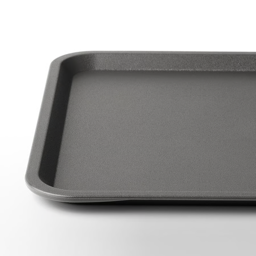 2X Grey Plastic Serving Tray Canteen Cafe Fast Food TV Dinner Kitchen 37x29 cm - Picture 2 of 5