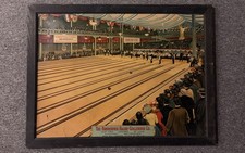 Original 1905 Brunswick Blake-Collender Bowling Sign Milwaukee Tournament 30x40”