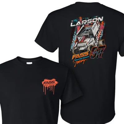 FSD FASS Racing T-Shirt, Kyle Larson 57 Sprint Car Back Print with Bold Racing G