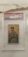 1909 T206 SWEET CAPORAL 350/30 ROGER BRESNAHAN WITH BAT PSA 2 GOOD HOF