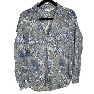 Roller Rabbit Guy Button Down Cotton Printed Shirt Size Small
