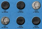 Whitman Album w/ 20 Different US Silver Washington Quarter Coins