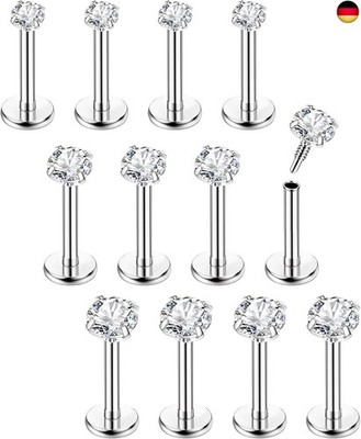 16G 12Pcs Helix Piercings Chirurgenstahl Piercing Ohr Conch Piercing Nasenpierci