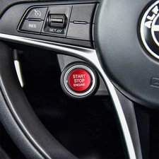 Car Engine Start Stop Button Cover for Alfa Romeo Giulia Stelvio Tonale, Stic...