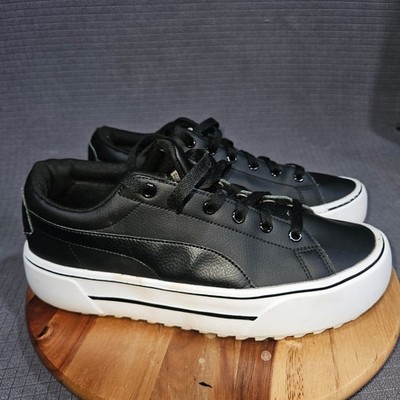 PUMA Women's Athletic Shoes Black White Platform US 11 SoftFoam+