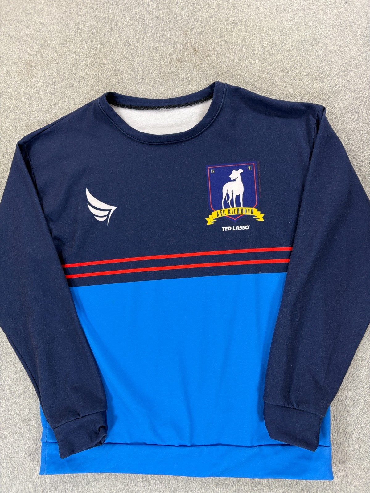 AFC Richmond Ted Lasso Athletic Fit Crew Sweatshirt (Men's Medium) Blue