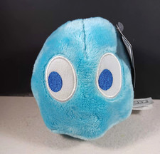 Pac-Man Video Game Inky Ghost Plush 4" Toy Stuffed Doll 80"s Figure Blue Arcade