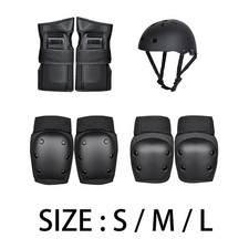 Set di 7 protezioni per casco e cuscinetti per bici per bambini per pattini