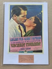 GREGORY PECK FILM LEGEND HAND-SIGNED ROMAN HOLIDAY (AUDREY HEBURN) PHOTOCARD COA