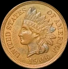 1906 U.S. INDIAN HEAD CENT COPPER PENNY 1c COIN (BU-Brilliant Uncirculated) Red