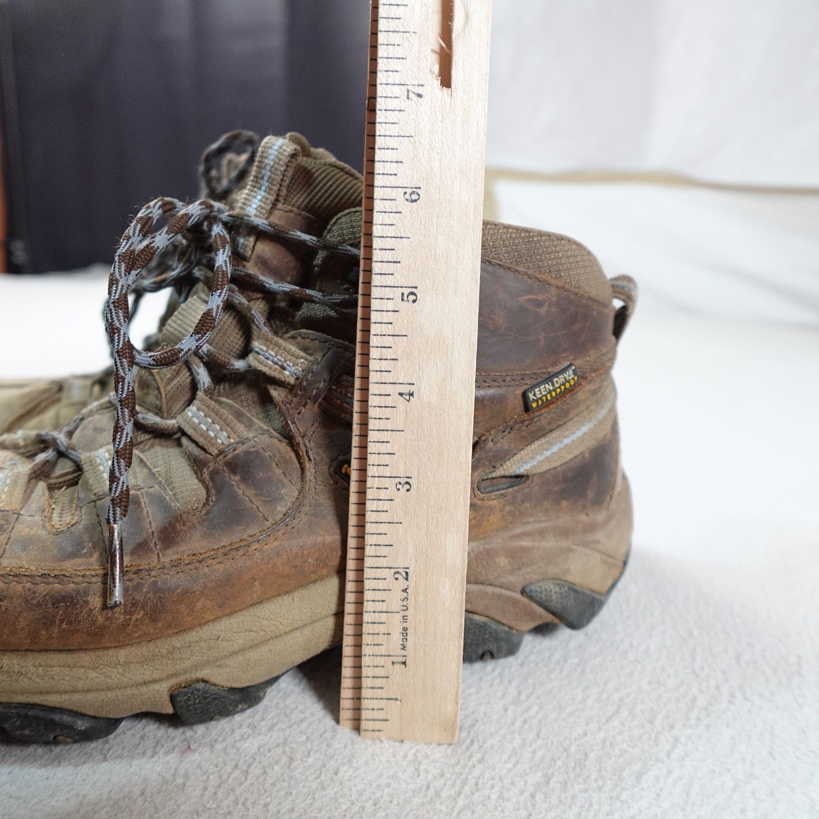 Stivali da trekking impermeabili Keen Targhee da uomo taglia 9 scarpe in pelle trail outdoor