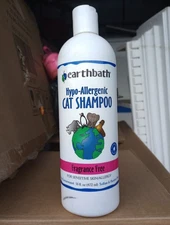 earthbath Hypoallergenic Cat Shampoo - Fragrance Free Cat Shampoo for Allergies
