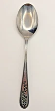 MCM Flatware Stainless Steel Single Spoon Rogers Utensil Korea Floral Pattern