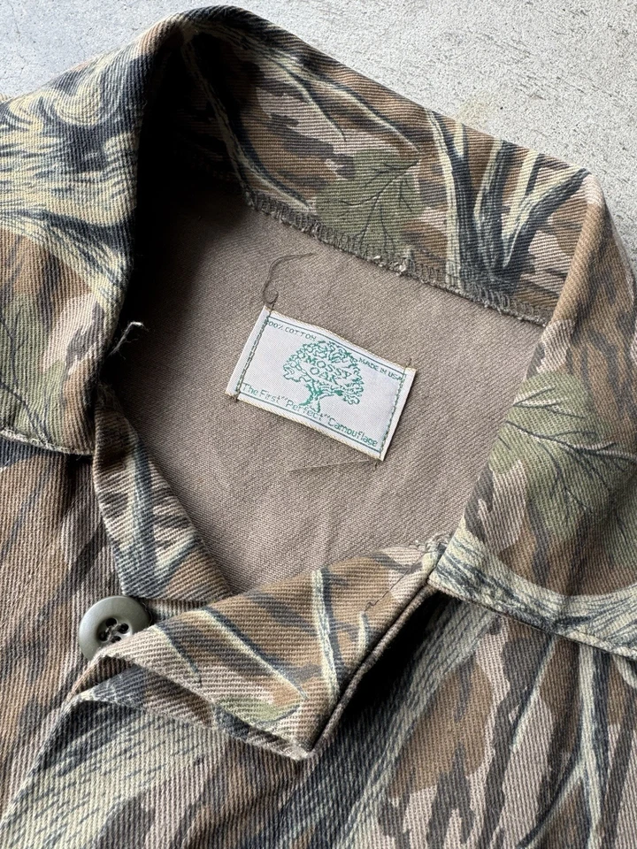 Vintage Mossy Oak Full Foliage 3 Three Pocket Jacket Camo Hunting L USA Made HTF - Image 3 of 4