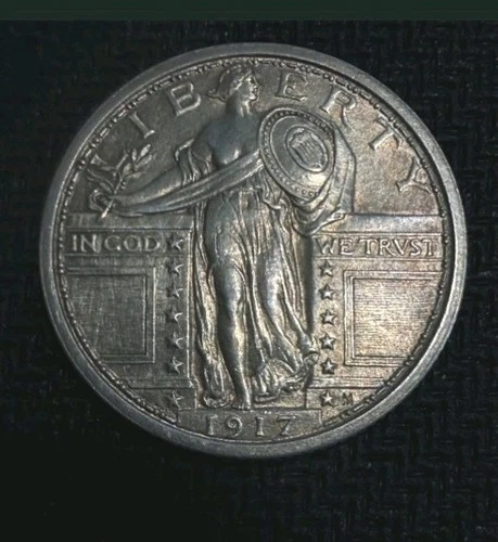 Uncirculated Full Head 1917 Standing Liberty Quarter Type 1 Super Strong Strike