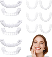 3 Pairs False Teeth, VEGCOO Clip in Veneer Teeth Instant Veneers Dentures Fake T