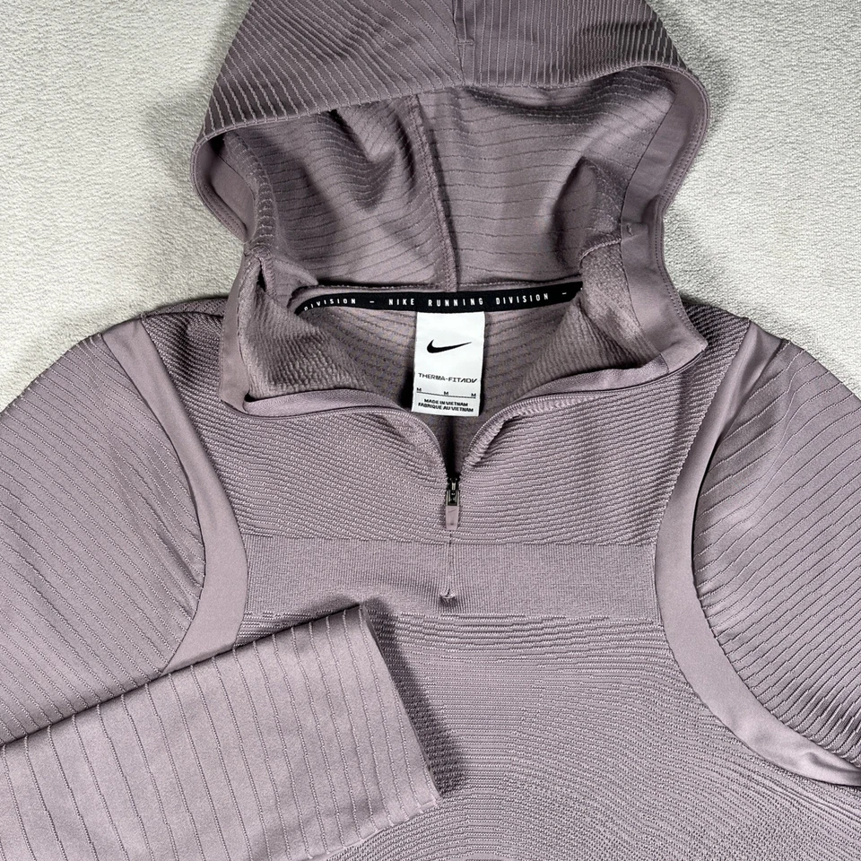 Nike Therma-Fit ADV 1/4 Zip Hoodie Women M Purple Advanced Tech Sweatshirt-EUC - Image 4 of 4